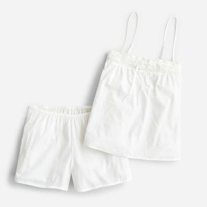 COTTON VOILE EMBROIDERED PAJAMA TANK SET